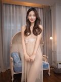 003. Angel Tang - Yellow tulle light through dress(69)